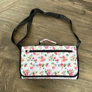 Floral travel changing mat